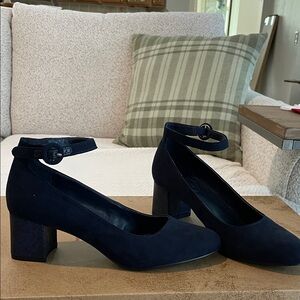 Bandolino Navy Ankle Strap Heels